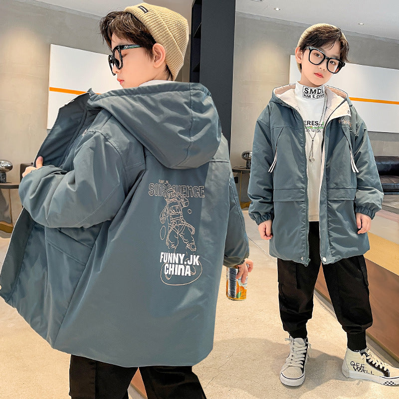 Children's Thickened Warm Tops For Older Children