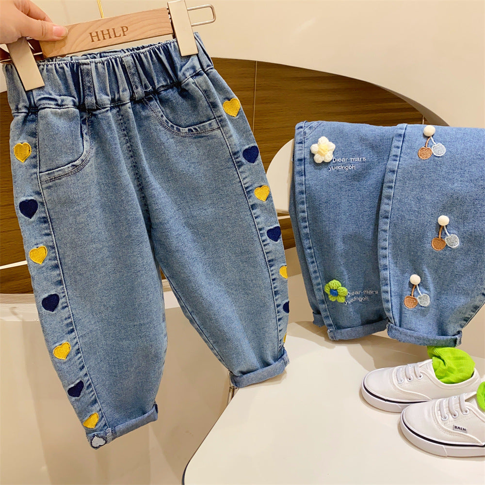 Girls Harem Jeans Children Korean Style