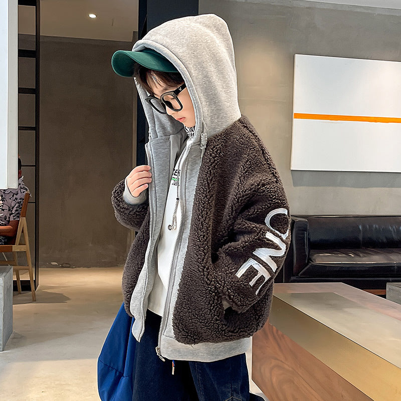 Children's Thickened Warm Tops For Older Children