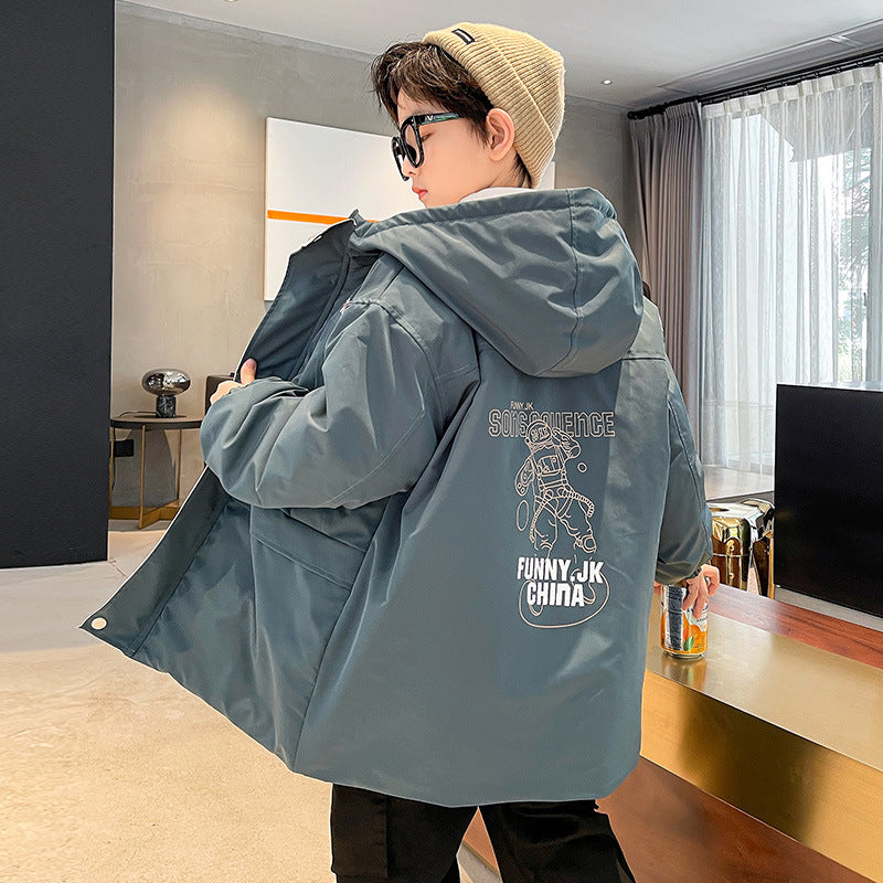 Children's Thickened Warm Tops For Older Children