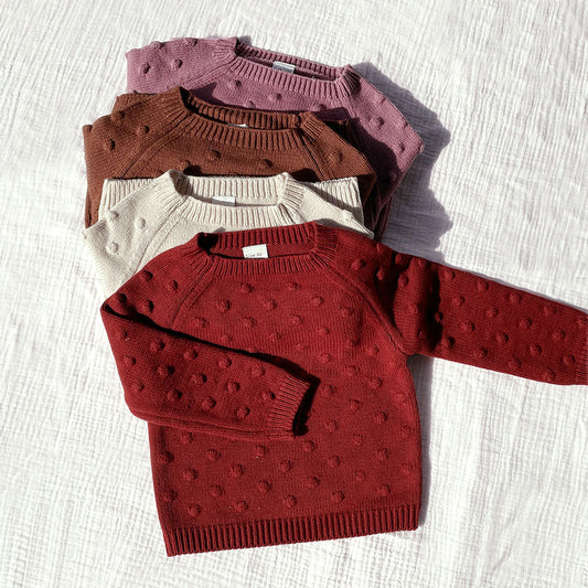 Girls' Sweater Popcorn Top Children Autumn And Winter New Girls' Pullover Sweater Baby Sweater