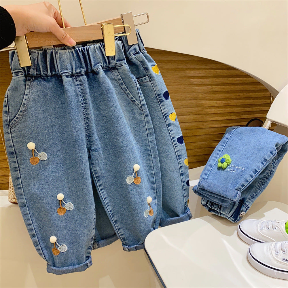 Girls Harem Jeans Children Korean Style